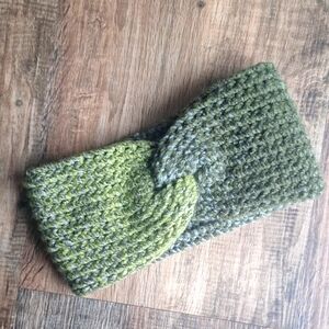 Handmade Green Ombre Knit Twist Headband